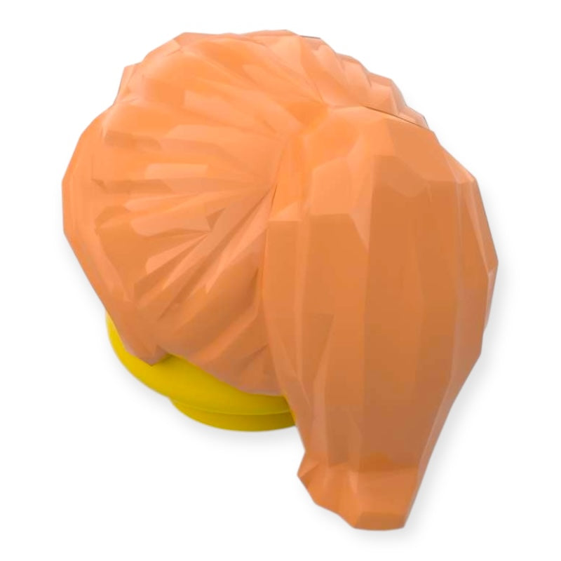 LEGO® Minifigur Frisur Nr 5 - Pferdeschwanz und seitlich geschwungenen Fransen - Nougat