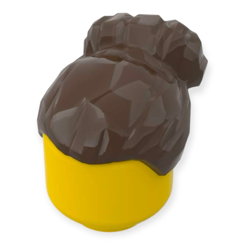 LEGO® Frisur Nr 122 - Mit großem hohem Dutt - Dunkelbraun