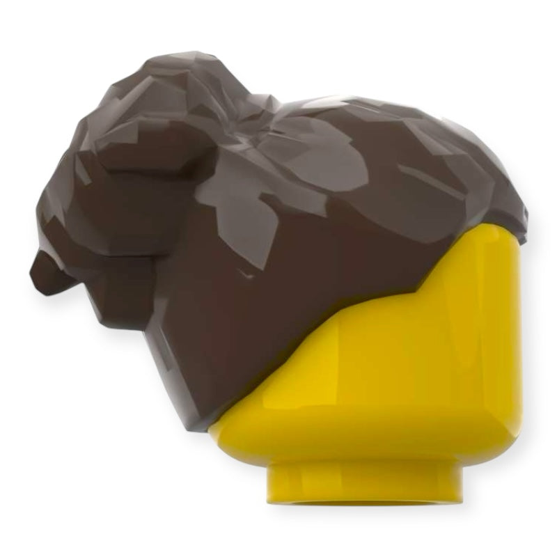 LEGO® Frisur Nr 122 - Mit großem hohem Dutt - Dunkelbraun