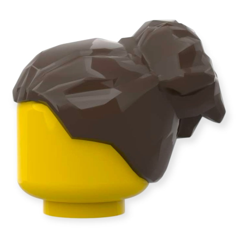 LEGO® Frisur Nr 122 - Mit großem hohem Dutt - Dunkelbraun
