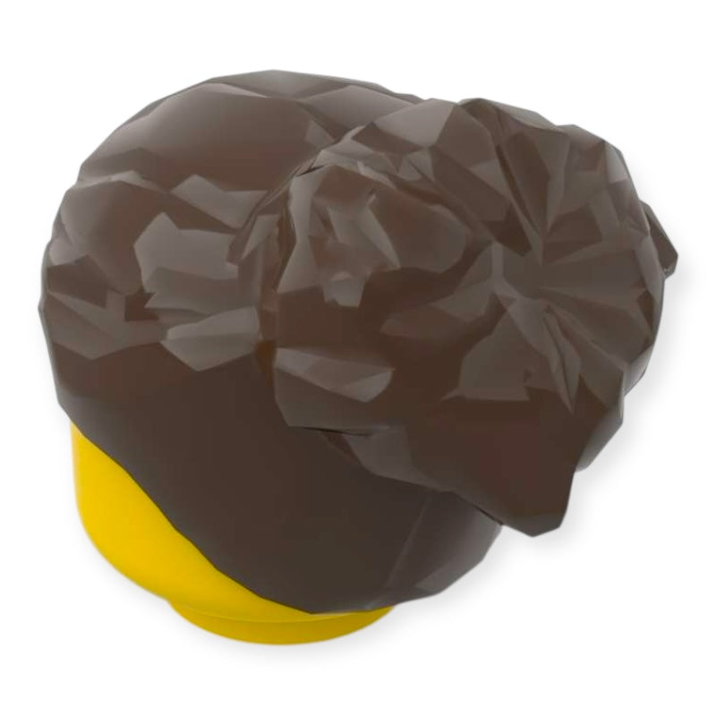 LEGO® Frisur Nr 122 - Mit großem hohem Dutt - Dunkelbraun