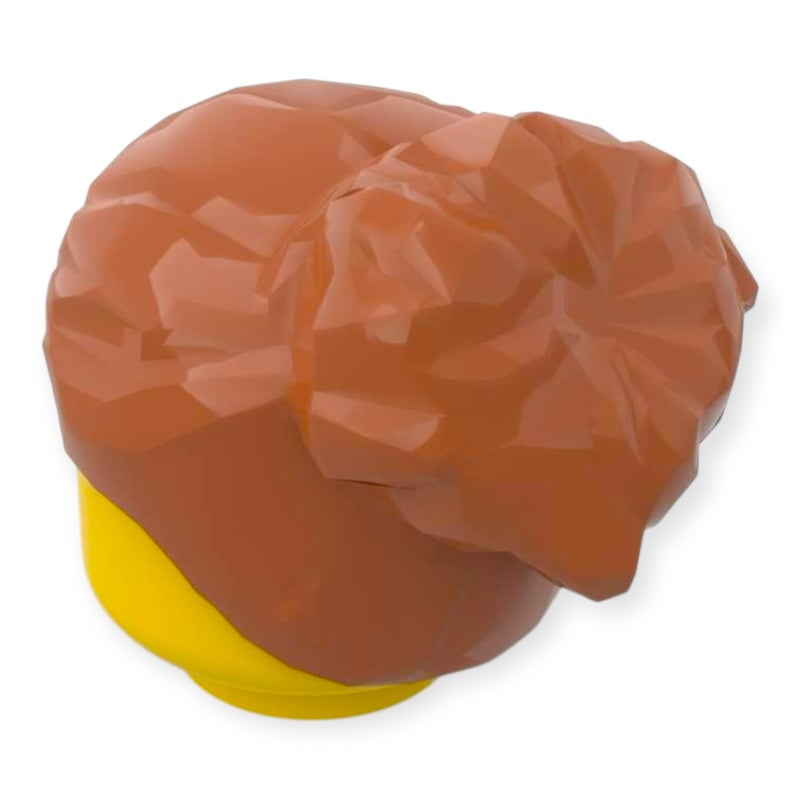 LEGO® Frisur Nr 122 - Mit großem hohem Dutt - Dunkelorange
