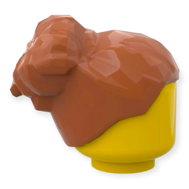 LEGO® Frisur Nr 122 - Mit großem hohem Dutt - Dunkelorange