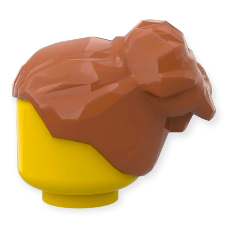 LEGO® Frisur Nr 122 - Mit großem hohem Dutt - Dunkelorange