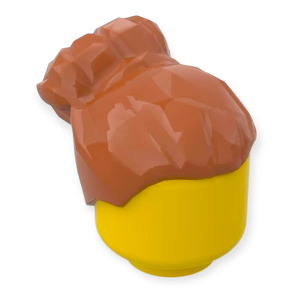 LEGO® Frisur Nr 122 - Mit großem hohem Dutt - Dunkelorange