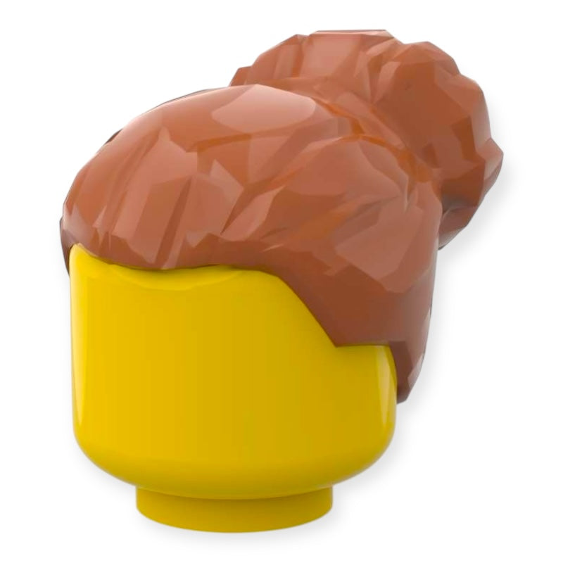 LEGO® Frisur Nr 122 - Mit großem hohem Dutt - Dunkelorange