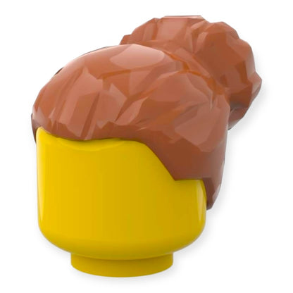 LEGO® Frisur Nr 122 - Mit großem hohem Dutt - Dunkelorange