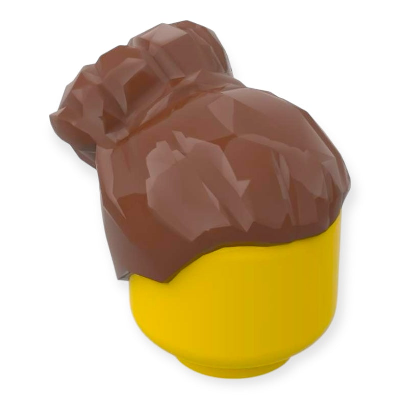 LEGO® Frisur Nr 122 - Mit großem hohem Dutt - Braun