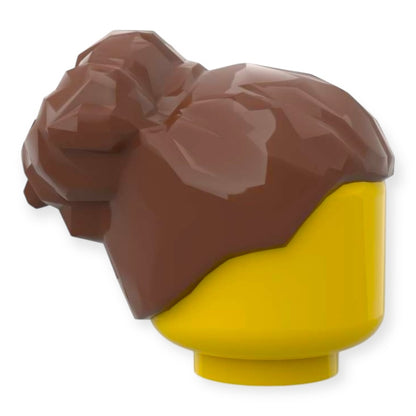 LEGO® Frisur Nr 122 - Mit großem hohem Dutt - Braun