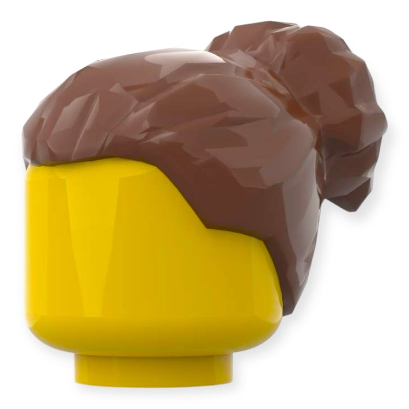 LEGO® Frisur Nr 122 - Mit großem hohem Dutt - Braun