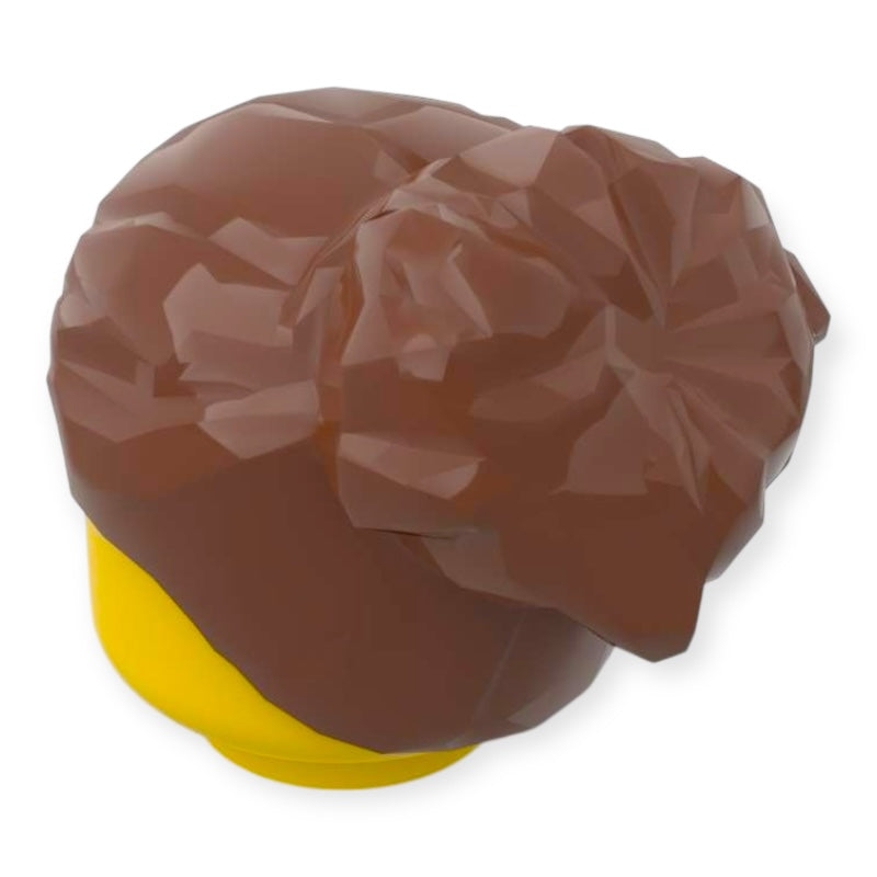 LEGO® Frisur Nr 122 - Mit großem hohem Dutt - Braun