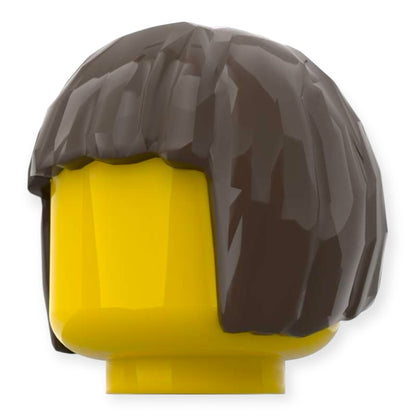 LEGO® Minifiguren Frisur Nr 002 Bob Schnitt - Dunkelbraun