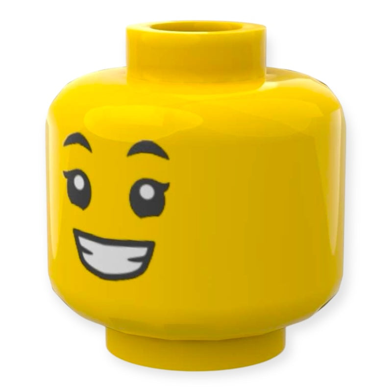 LEGO® Minifiguren Kopf 3265 Doppelseitig - Offenes Lächeln und Überrascht - Erschrocken