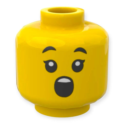 LEGO® Minifiguren Kopf 3265 Doppelseitig - Offenes Lächeln und Überrascht - Erschrocken