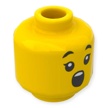 LEGO® Minifiguren Kopf 3265 Doppelseitig - Offenes Lächeln und Überrascht - Erschrocken