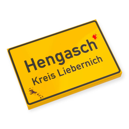 Fliese 2x3 - Ortsschild Hengasch