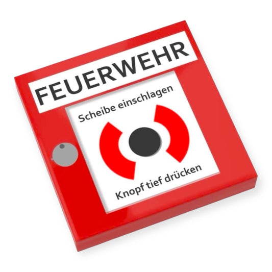 Fliese 2x2 - Feuermelder / Feueralarmknopf