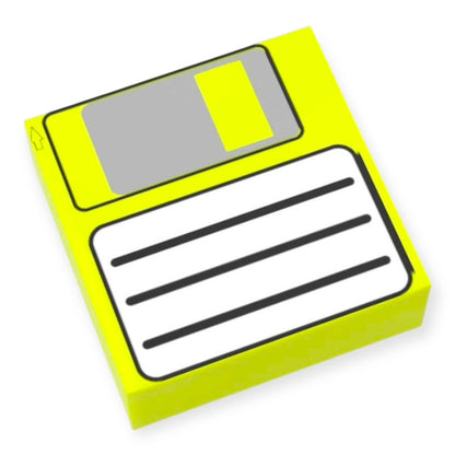 Fliese 1x1 - Neon Gelbe 3,5 Zoll Diskette