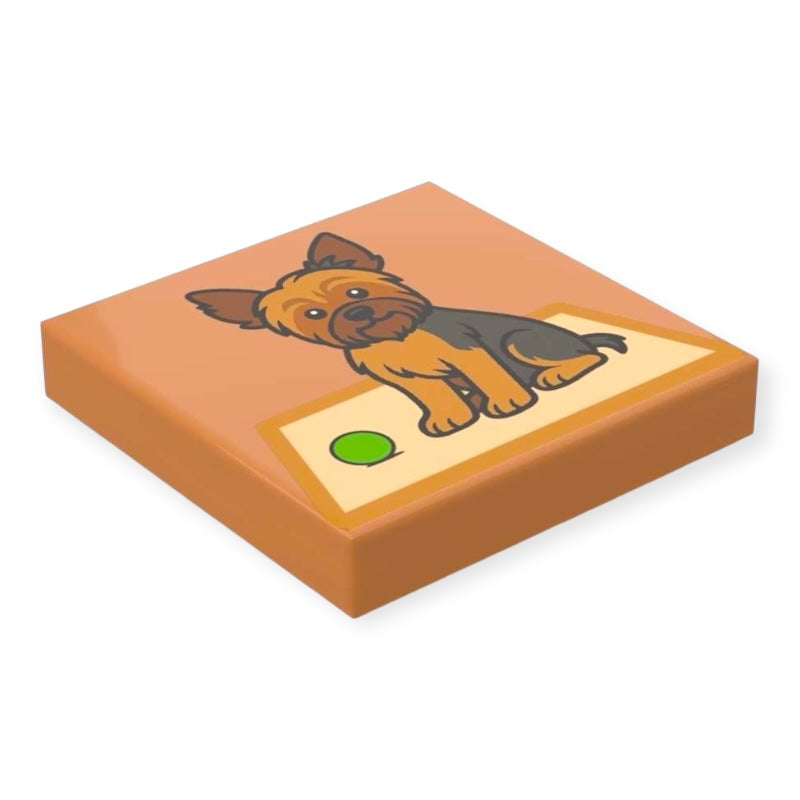 Bedruckte LEGO® Fliese 2x2 - Yorkshire Terrier