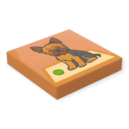 Bedruckte LEGO® Fliese 2x2 - Yorkshire Terrier