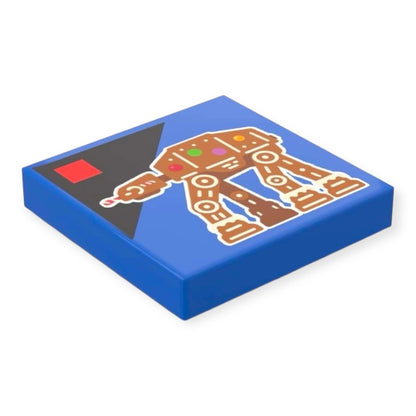 Bedruckte LEGO® Fliese 2x2 - Großer Läufer aus Lebkuchen 'Set Design'