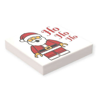 Bedruckte LEGO® Fliese 2x2 - Weihnachtsmann 'Ho Ho Ho'