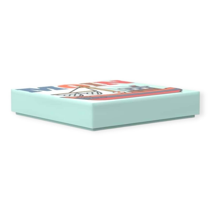 Bedruckte LEGO® Fliese 2x2 - Krabbenkutter 'MOIN'