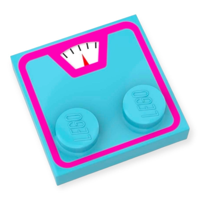 Fliese mit 2 Noppen 2x2 - Analoge Waage