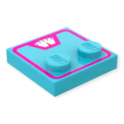 Bedruckte LEGO® Fliese mit 2 Noppen 2x2 - Analoge Waage