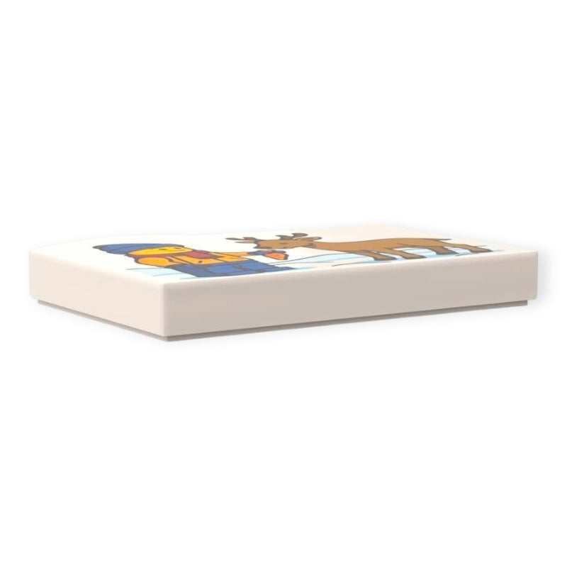 Fliese 2x3 - Rentier-Fütterung