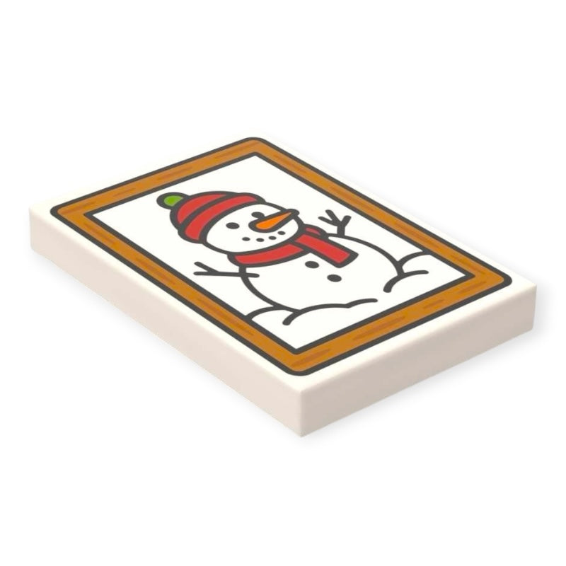 Fliese 2x3 - Schneemann Bild