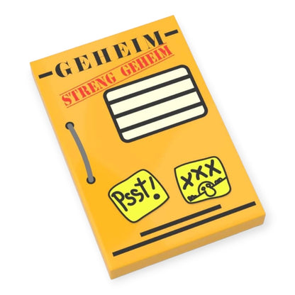 Fliese 2x3 - Aktenmappe 'Streng Geheim'