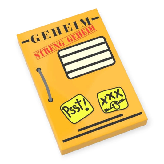 Fliese 2x3 - Aktenmappe 'Streng Geheim'