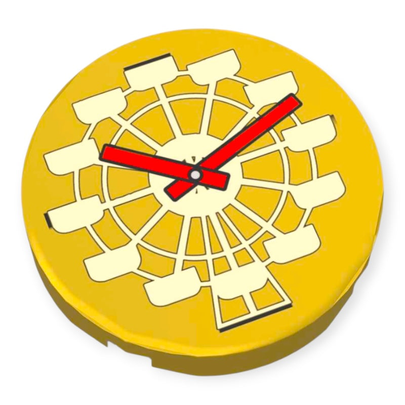 Fliese Rund 2x2 - Wanduhr 'Riesenrad'