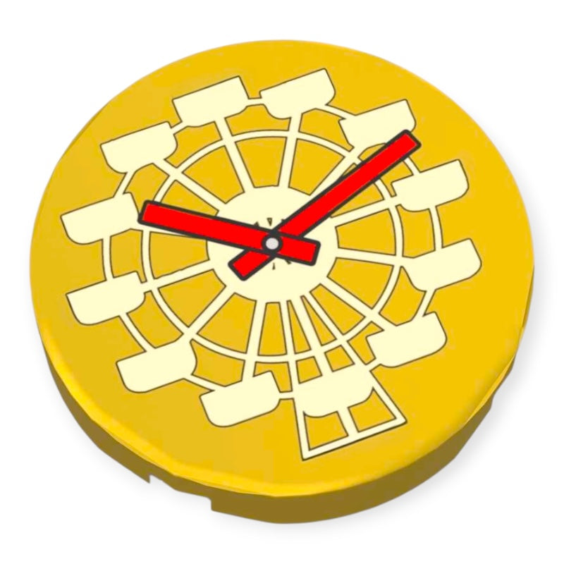 Fliese Rund 2x2 - Wanduhr 'Riesenrad'