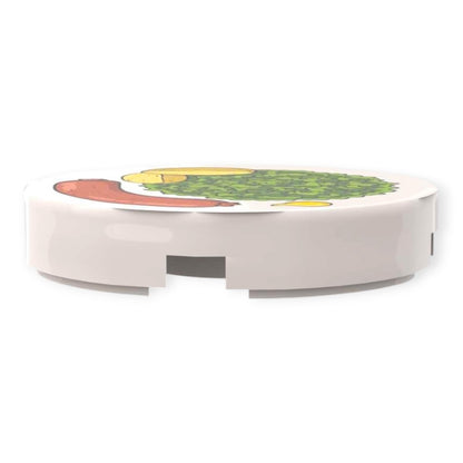 Fliese Rund 2x2 - Grünkohl-Teller