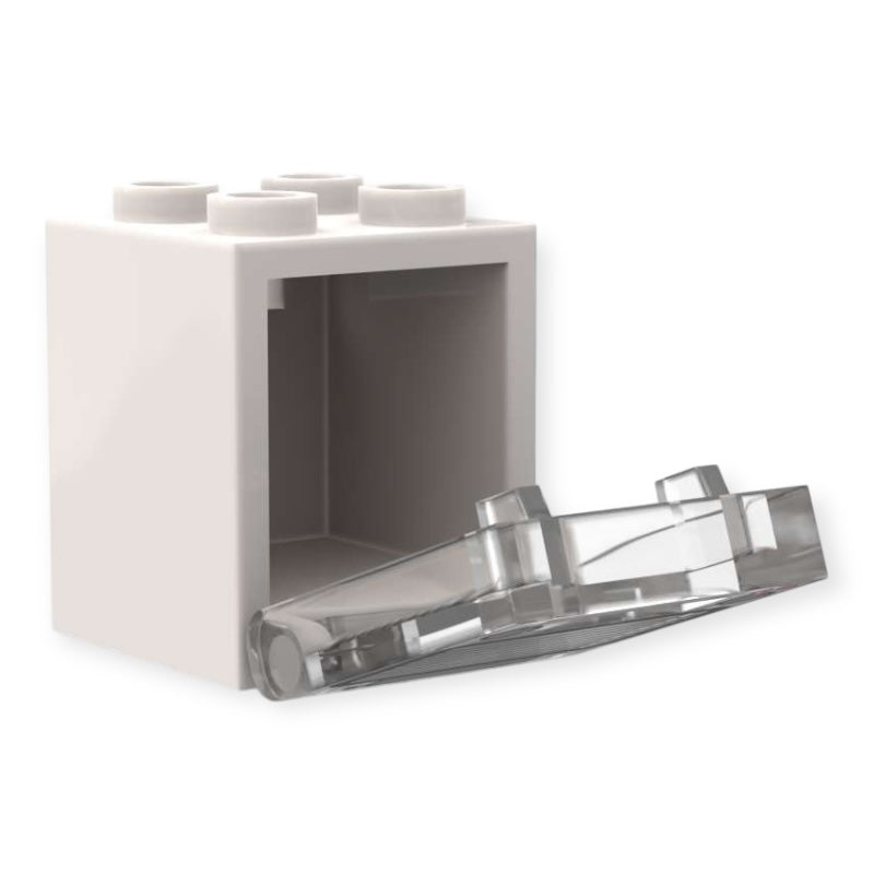 Bedruckter LEGO® Container 2x2x2 - 'Backofen' in Weiß