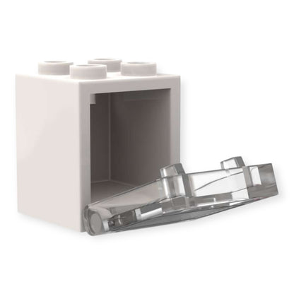 Bedruckter LEGO® Container 2x2x2 - 'Backofen' in Weiß