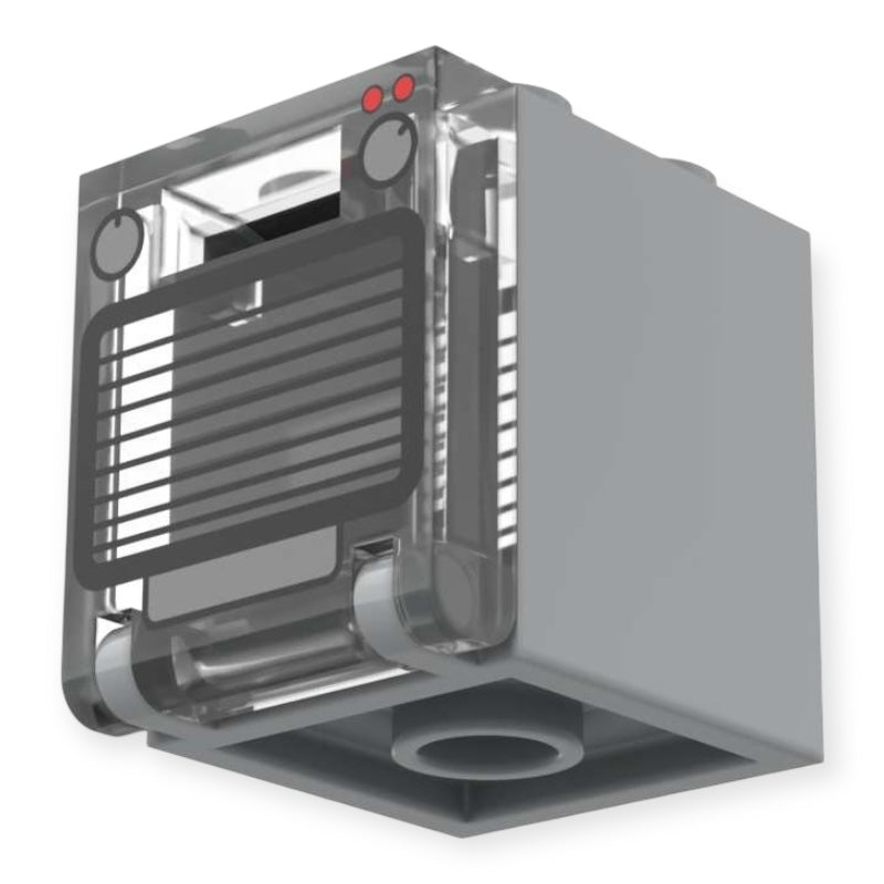 Bedruckter LEGO® Container 2x2x2 - 'Backofen' in Hellgrau