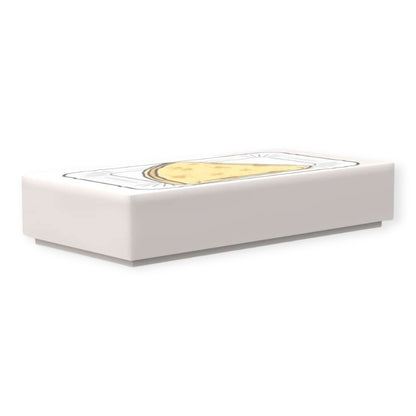 Bedruckte LEGO® Fliese 1x2 - 'Crêpes auf Pappteller'