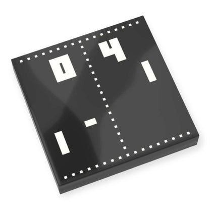 Bedruckte LEGO® Fliese 2x2 -  Retro Telespiel