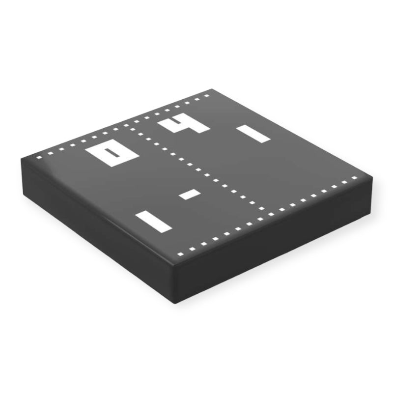 Bedruckte LEGO® Fliese 2x2 -  Retro Telespiel