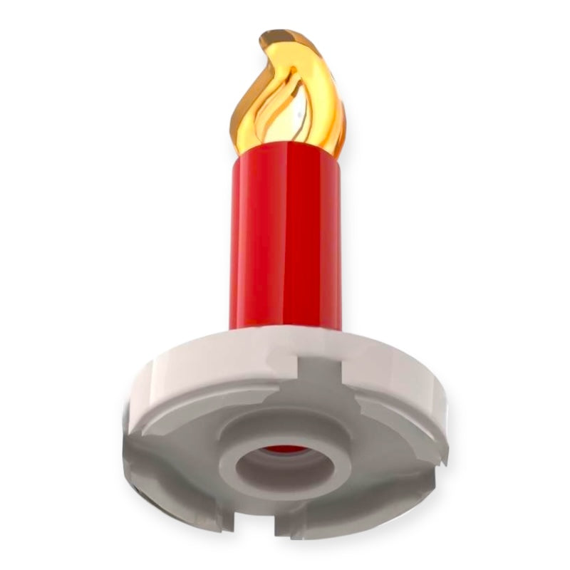 Bedruckte LEGO® Fliese 'Adventskranz bunt' mit Kerze