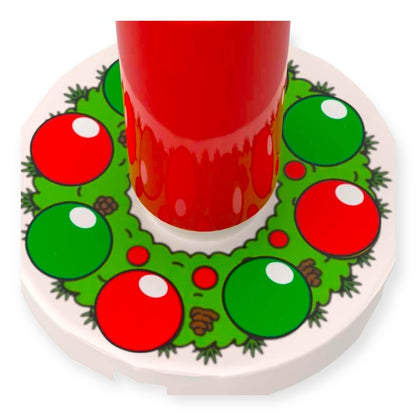 Bedruckte LEGO® Fliese 'Adventskranz klassisch'