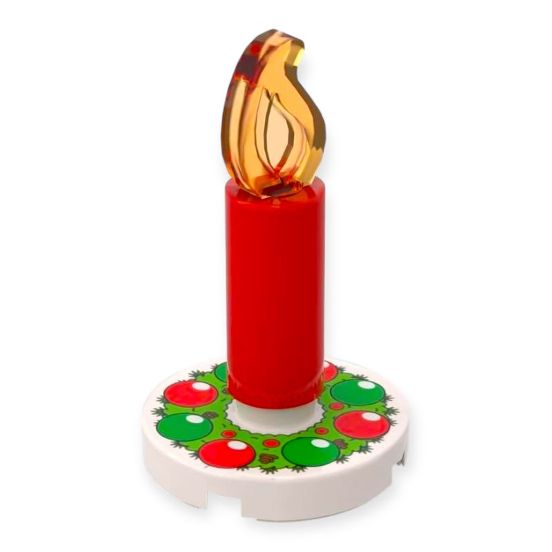 Bedruckte LEGO® Fliese 'Adventskranz klassisch'