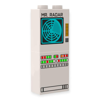 Bedruckte LEGO® Steine 1x2x2 -  'MR RADAR'
