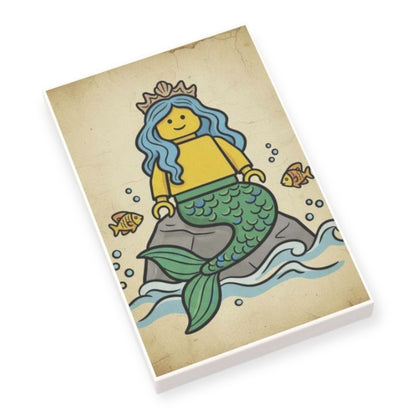 Bedruckte LEGO® Fliese 2x3 - Meerjungfrau