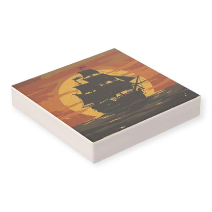 Bedruckte LEGO® Fliese 2x2 -  Gemälde 'Piratenschiff'