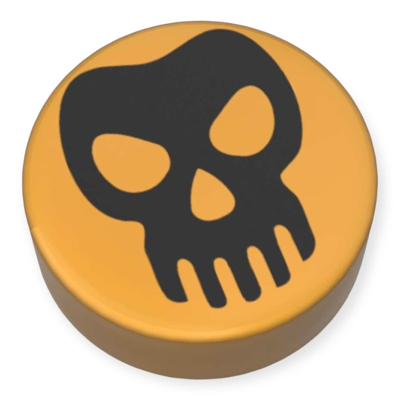 Bedruckte LEGO® Fliese Rund 1x1 - Dekotile 'Totenkopf'