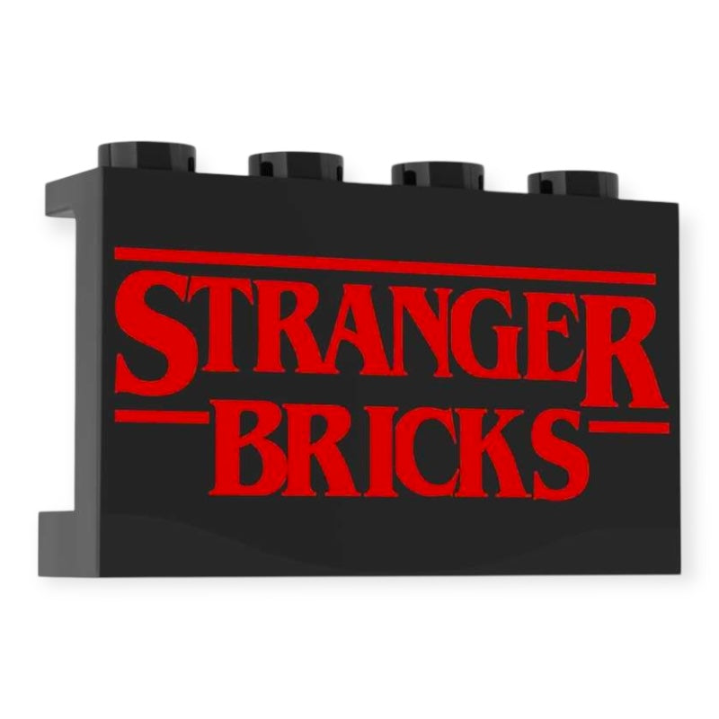Bedrucktes LEGO® Panel 1x4x2 -  'STRANGER BRICKS'